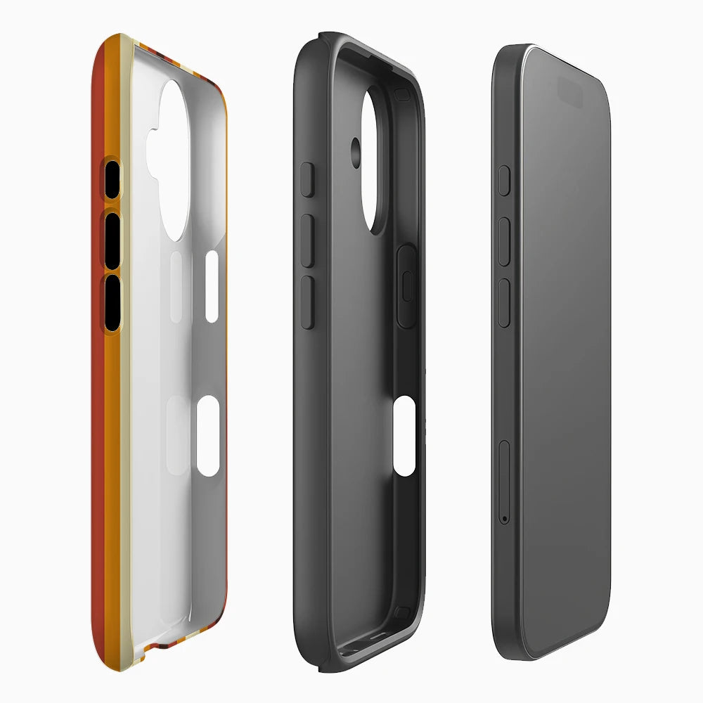 Retro Autumn Stripes Phone Case for Magnetic Phone Case for IPhone 17 16 15 14 13 Pro Max Plus Single Double-layer Tough Case Secondary image