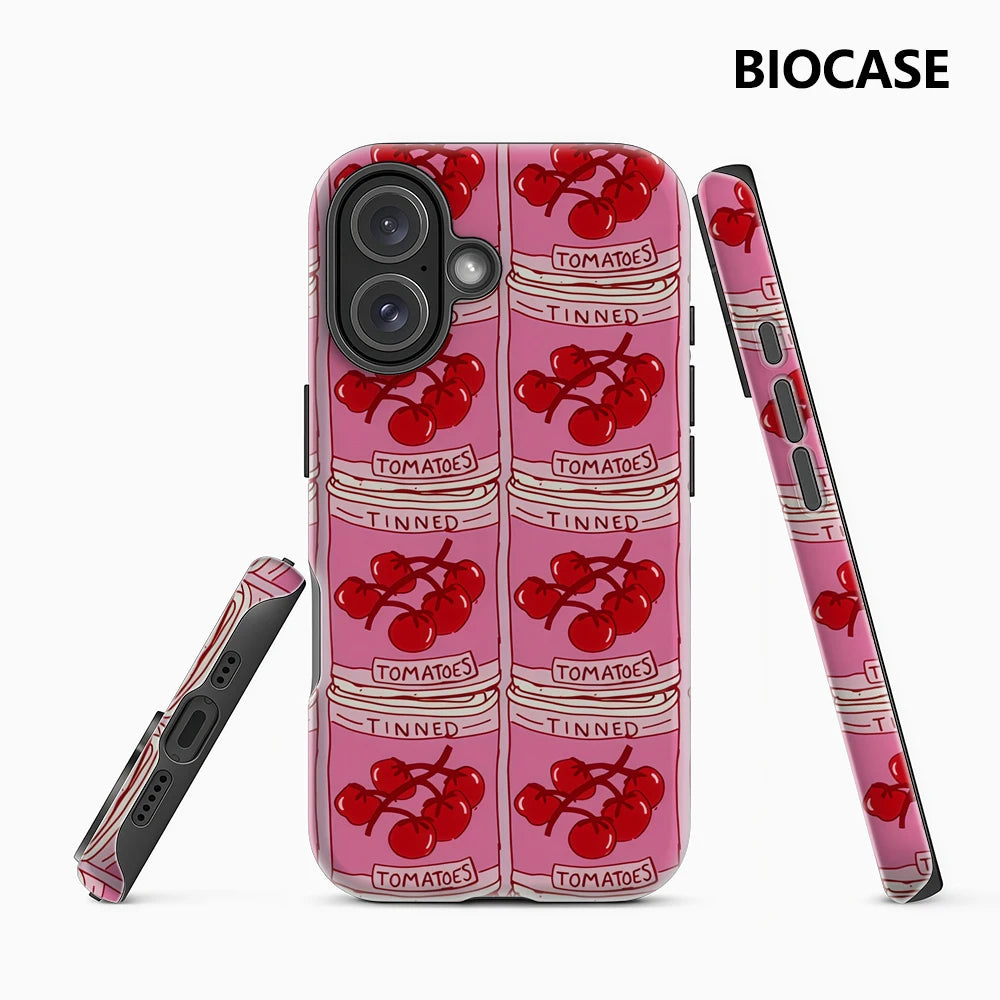 Pink Tomato Tins Retro Phone Case for Magnetic Phone Case for IPhone 17 16 15 14 13 Pro Max Plus Single Double-layer Tough Case Main image