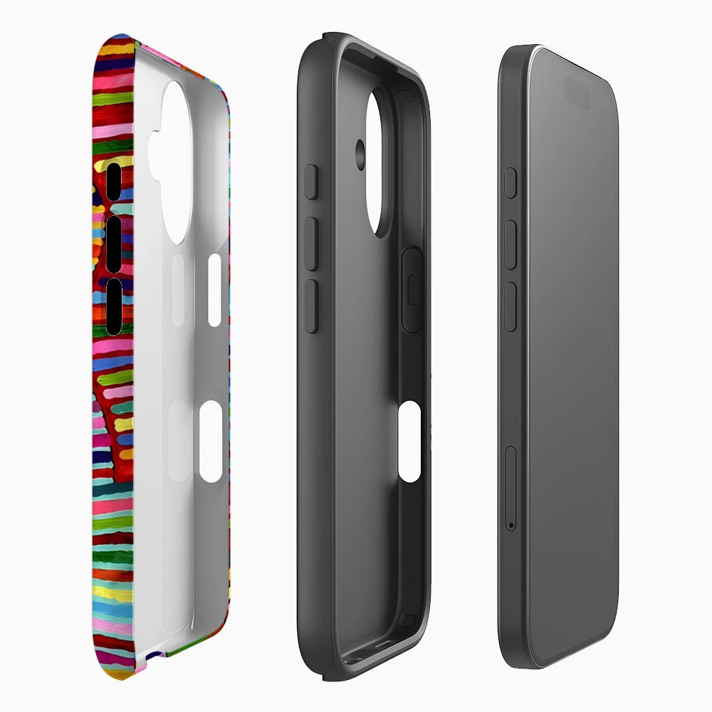 Rainbow Striped Art Phone Case for Magnetic Phone Case for IPhone 17 16 15 14 13 Pro Max Plus Single Double-layer Tough Case Secondary image