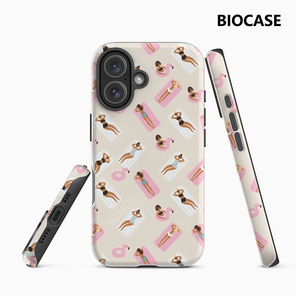 Poolside Flamingo Phone Case for Magnetic Phone Case for IPhone 17 16 15 14 13 Pro Max Plus Single Double-layer Tough Case Main image
