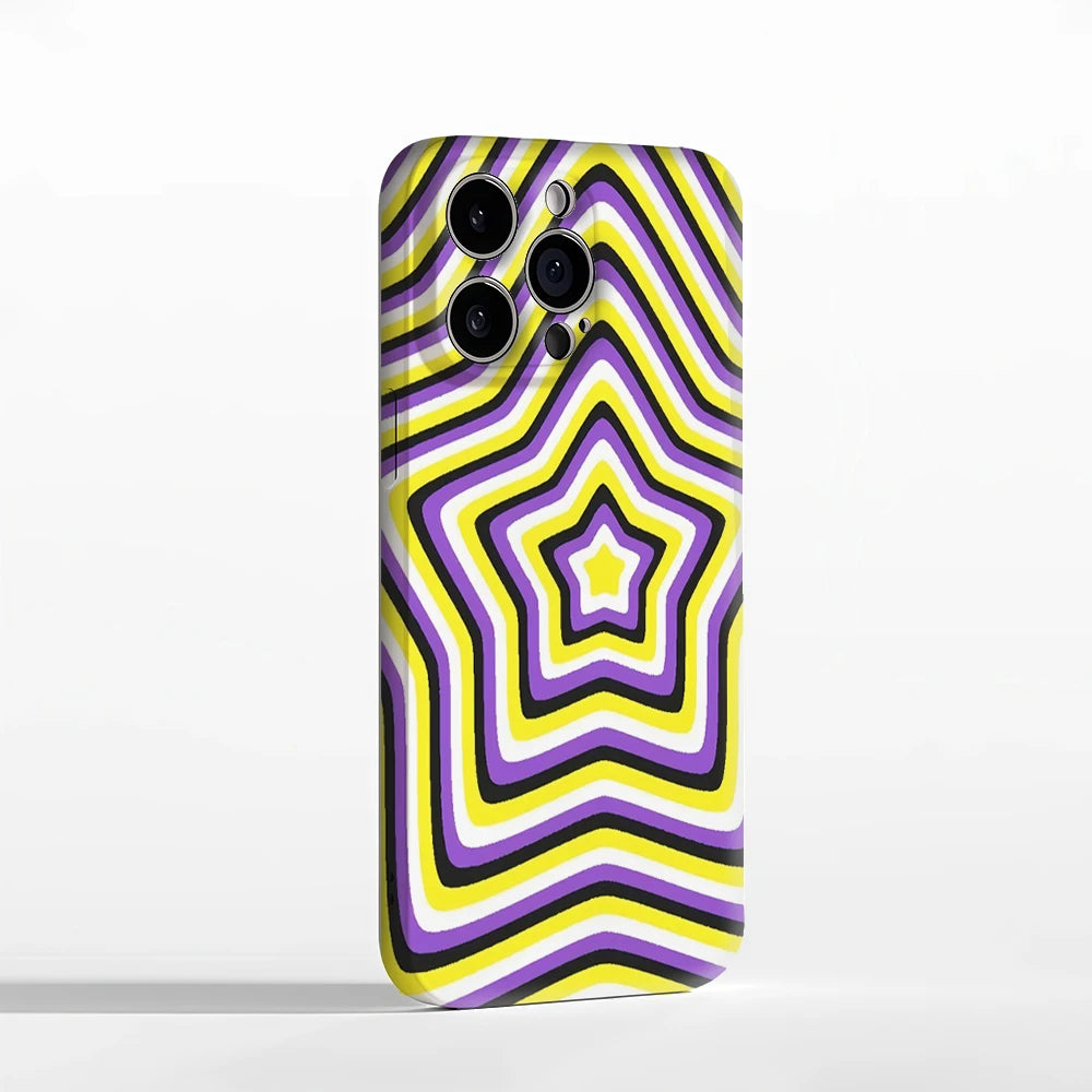 Psychedelic Star Phone Case for Magnetic Phone Case for IPhone 17 16 15 14 13 Pro Max Plus Single Double-layer Tough Case
