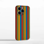 Rainbow Striped Pattern Retro Phone Case for Magnetic Phone Case for IPhone 17 16 15 14 13 Pro Max Plus Single Double-layer Case