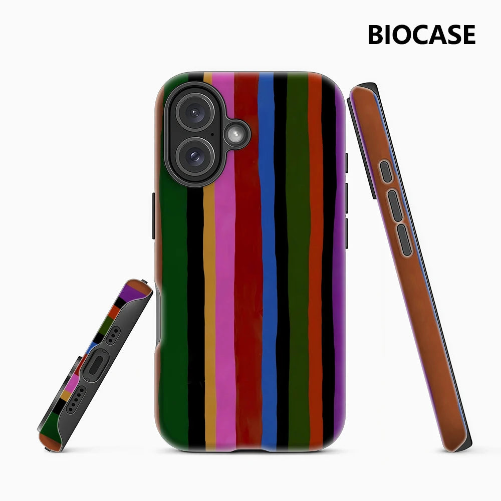 Rainbow Stripes Phone Case for Magnetic Phone Case for IPhone 17 16 15 14 13 Pro Max Plus Single Double-layer Tough Case Main image